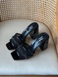 Gina Crystal-Embellished High-Heed Mules