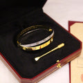 Cartier LOVE Bracelets in Yellow Gold and White Gold with Diamonds