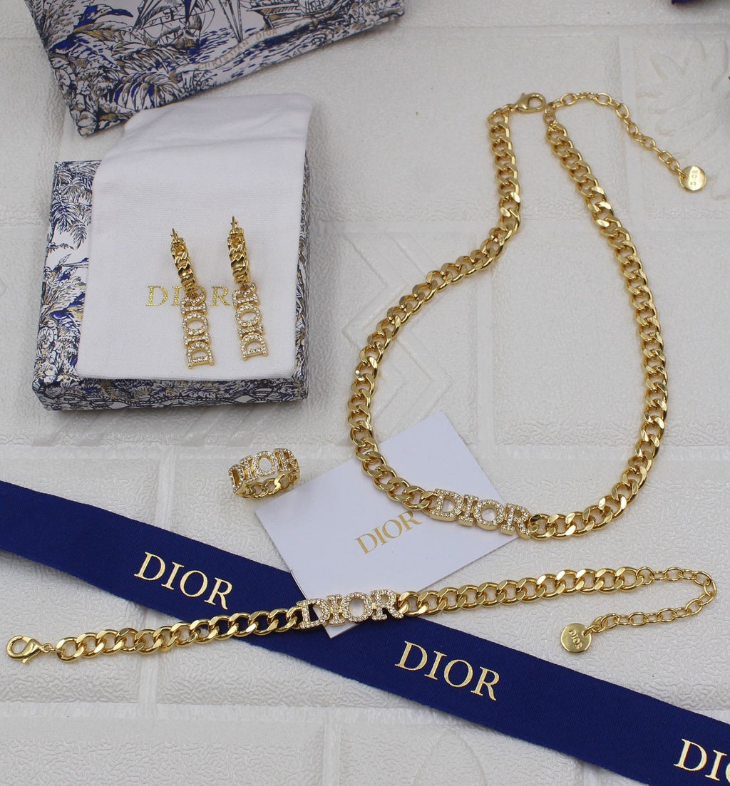 Dior CD Gold Jewelry Set