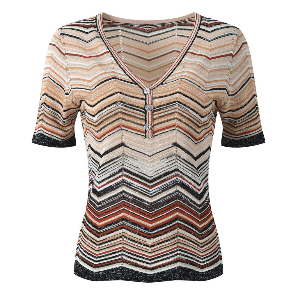Missoni Multicolor Chevron/Zigzag Knit