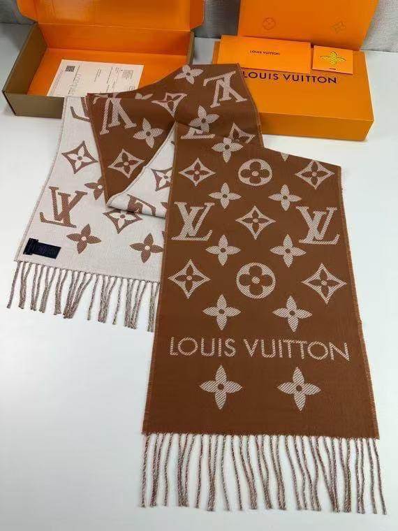 Louis Vuitton Reversible Long Fringe Scarf