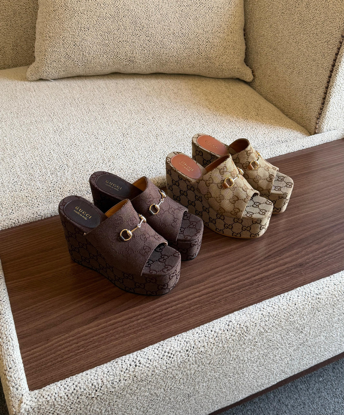 Gucci Platform Wedge Mules