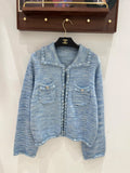 CHANEL Two-Pocket Knit Cardigan