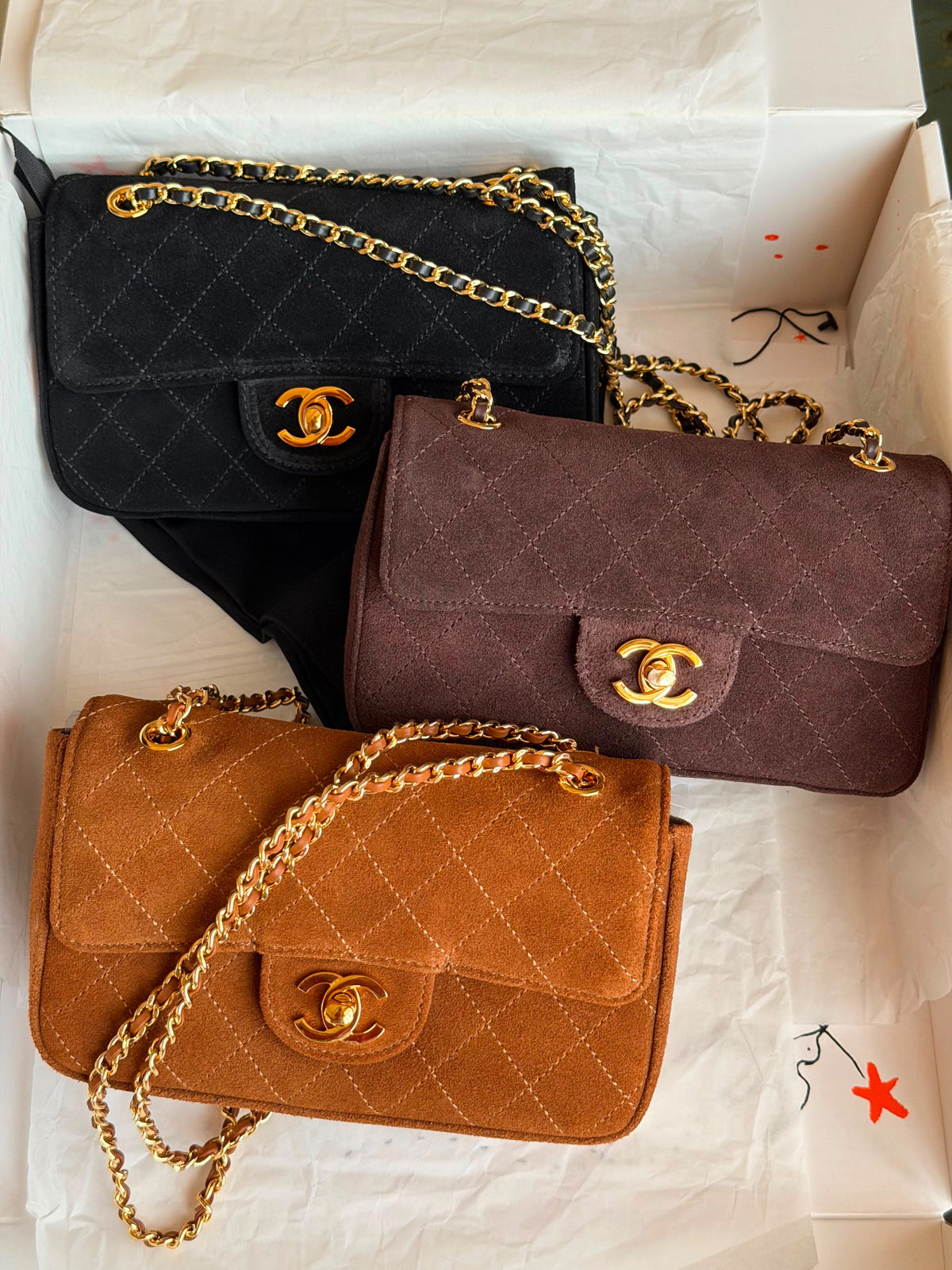 Chanel Classic Flap Suede 20 CM