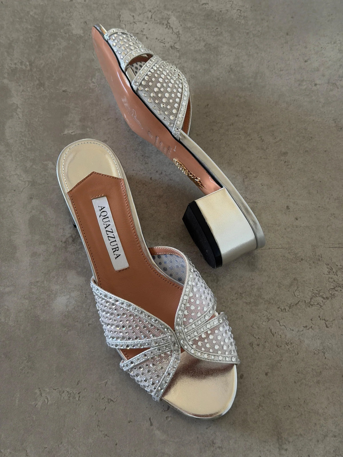 Aquazzura Crystal Lover 35 mules