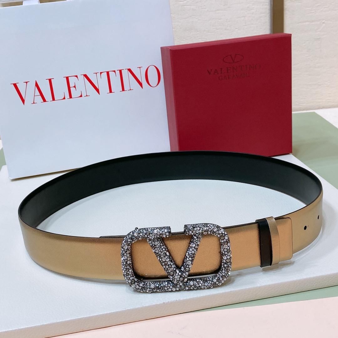 Valentino Garavani VLogo Signature Crystal Embellished Belt