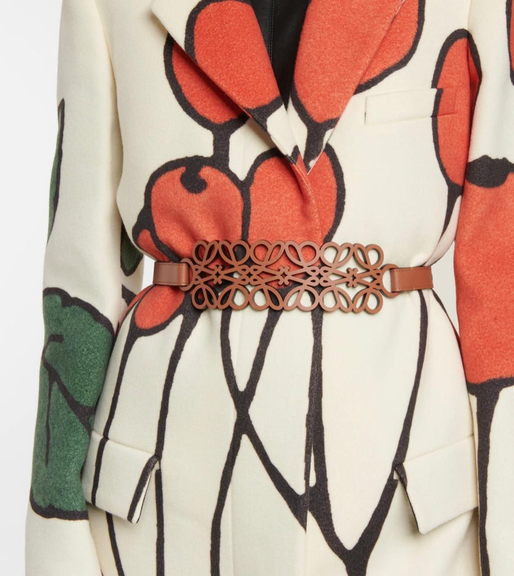 LOEWE — Anagram Cut-Out Leather Belt