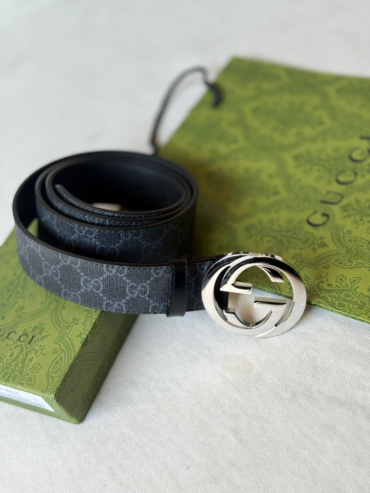 Gucci Interlocking G Guccissima Leather Belt