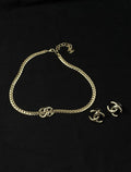 CHANEL CC Bracelet and Earrings Set