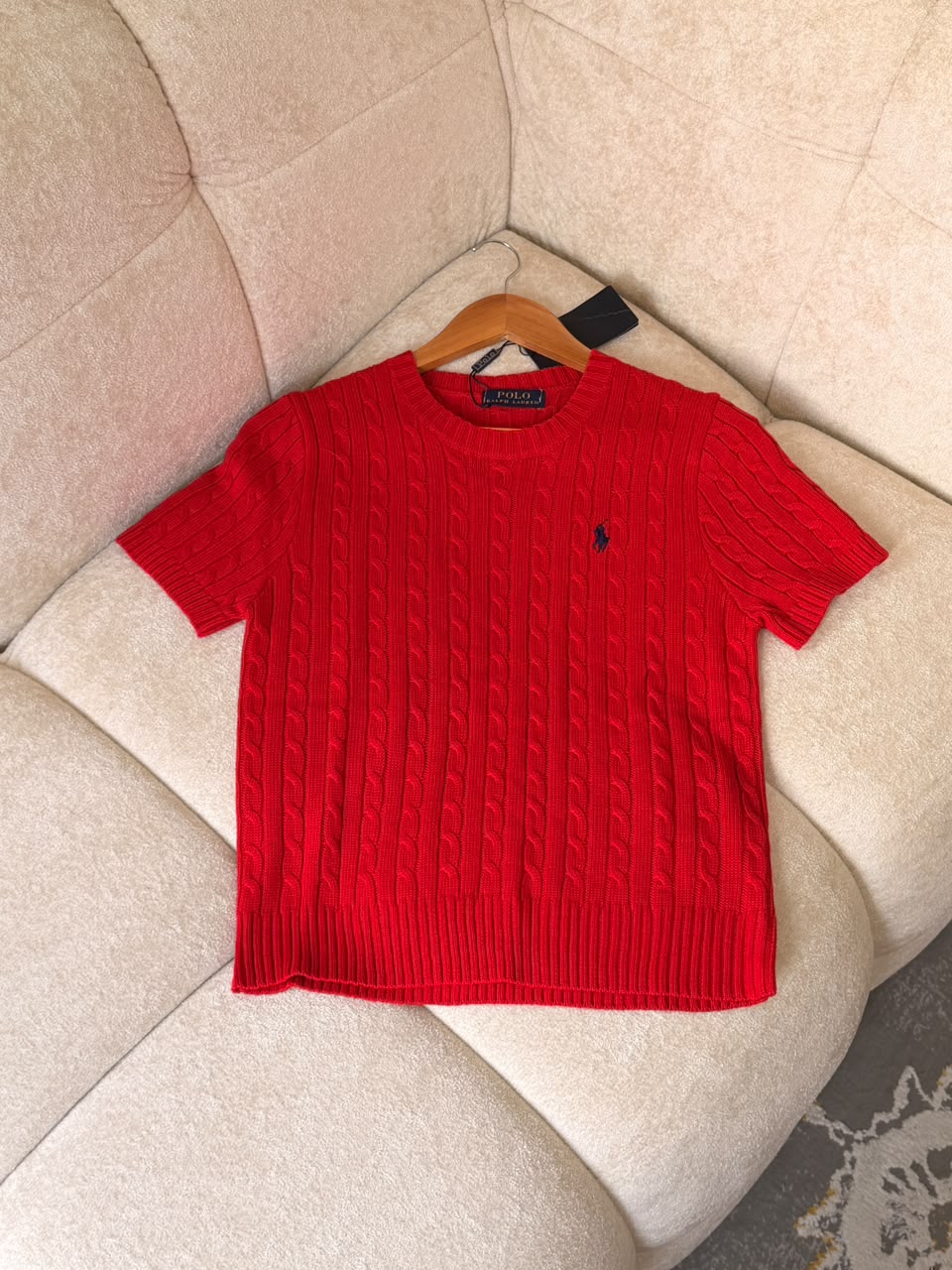 Polo Ralph Lauren Cable-Knit Short-Sleeve Sweater