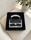 CHANEL Structured Top Handle Flap Box Bag
