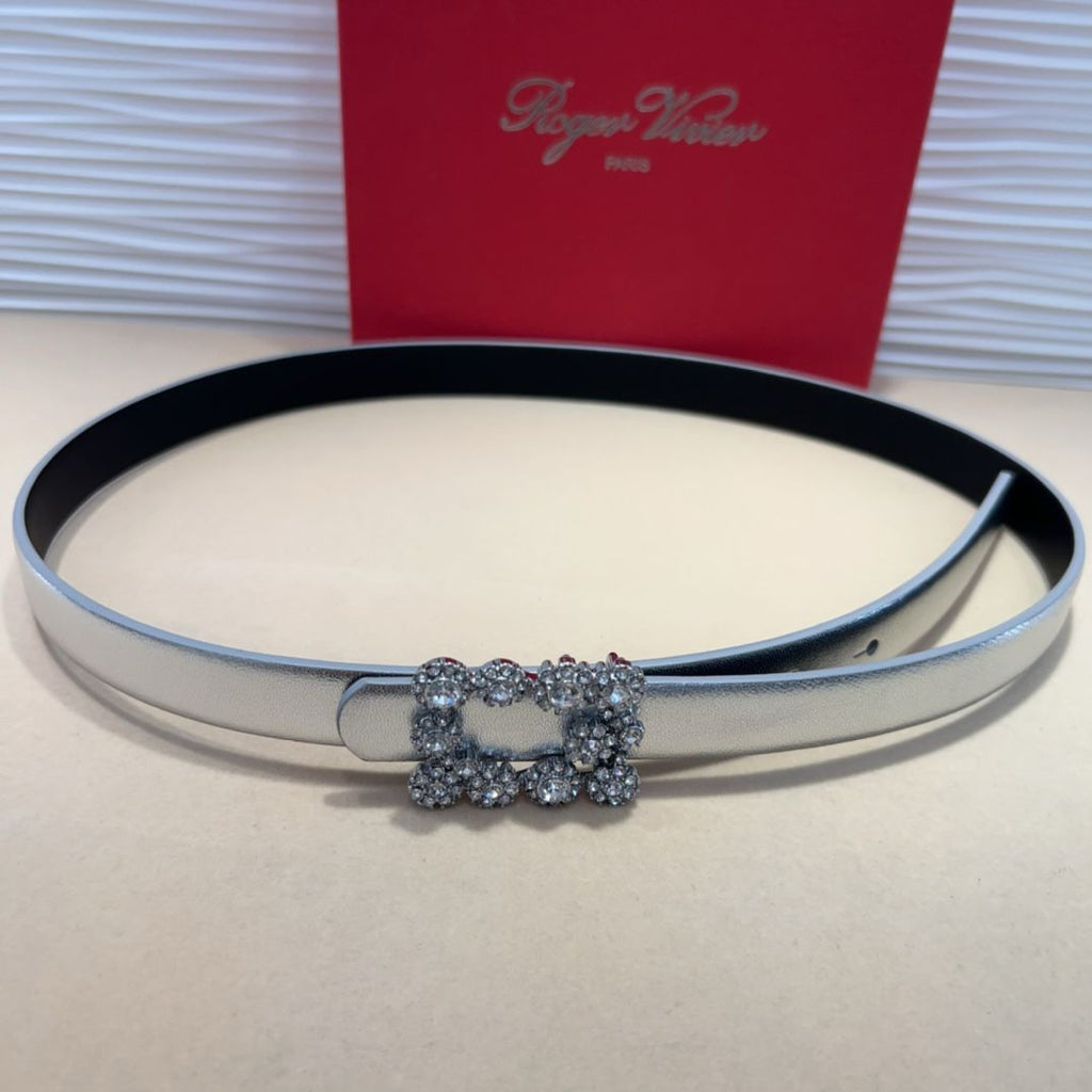 Roger Vivier Flower Strass Buckle Belt
