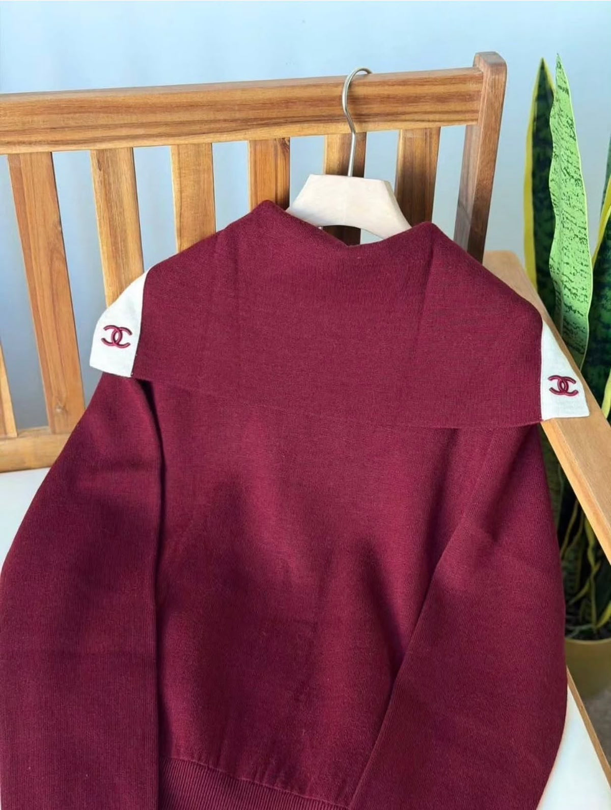 Chanel Sailor Collar Knit Cardigan