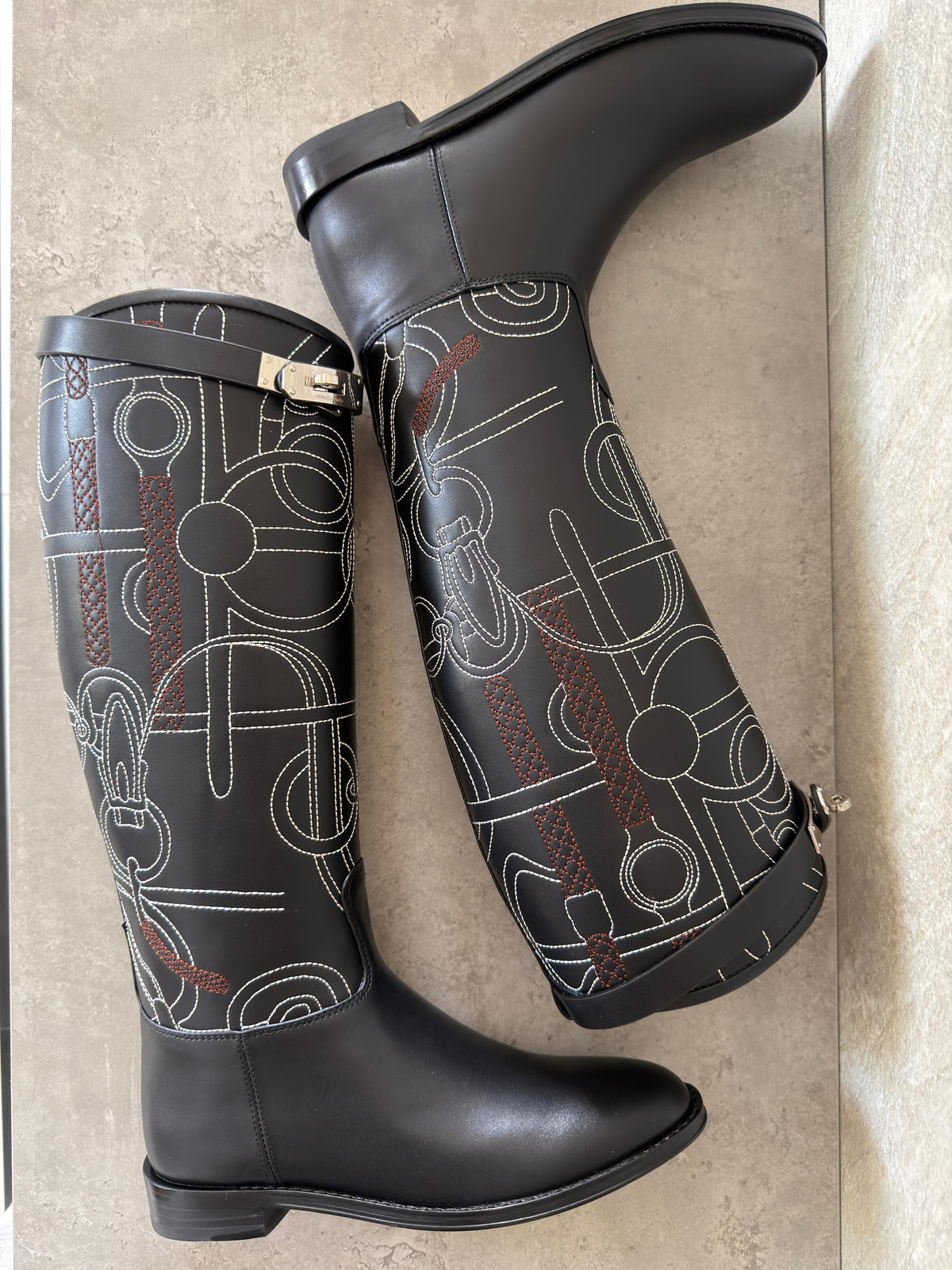 Hermès Jumping Boot – Panoplie Équestre Embroidered