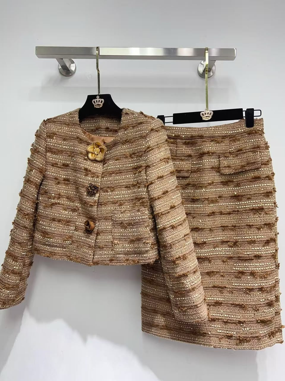 Classic Tweed Jacket and Skirt