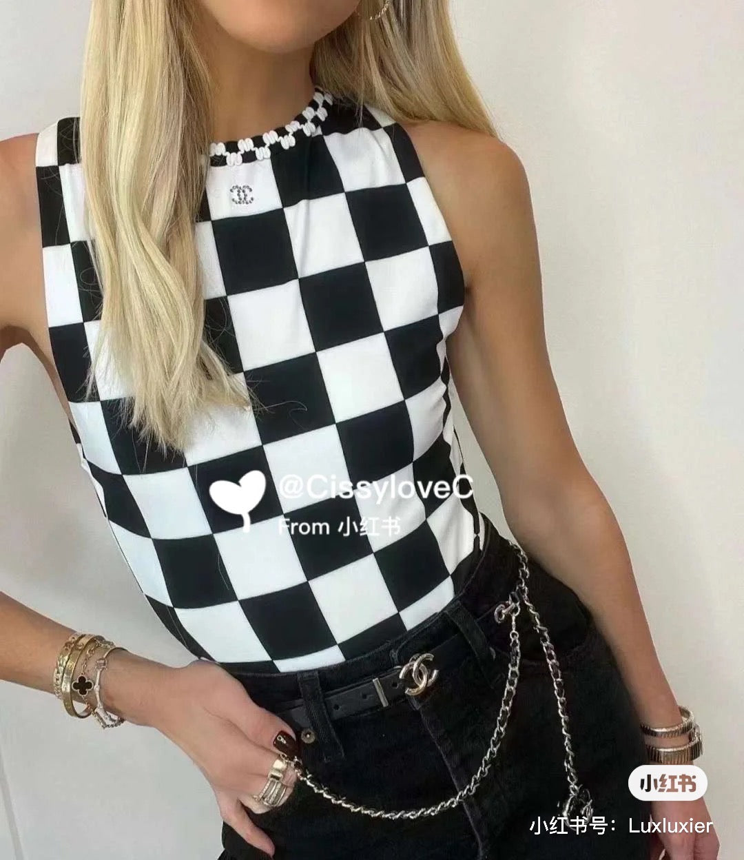 Chanel CC Heart Chain Belt