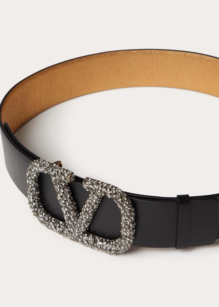Valentino Garavani VLogo Signature Crystal Embellished Belt