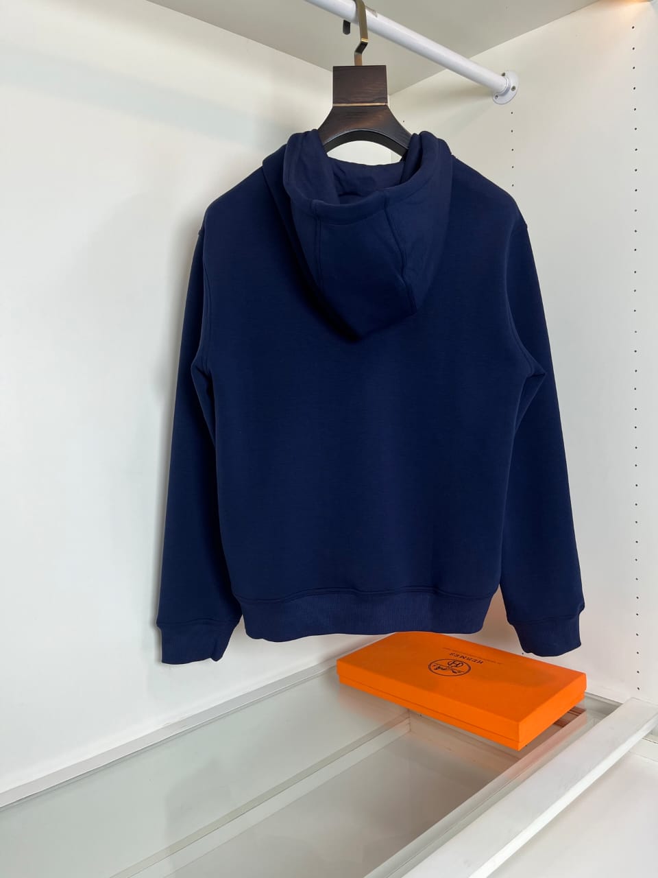 HERMES Horse Emblem Quarter Zip Hoodie