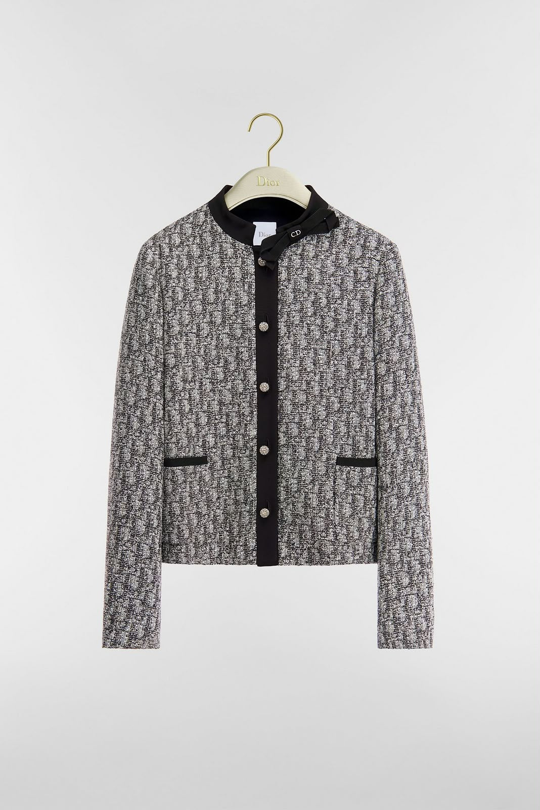 DIOR Bow-Collar Tweed Jacket