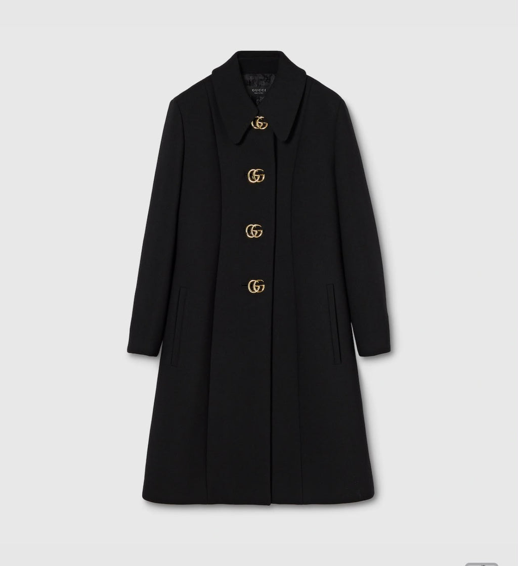 Gucci Wool Coat with Interlocking G Buttons
