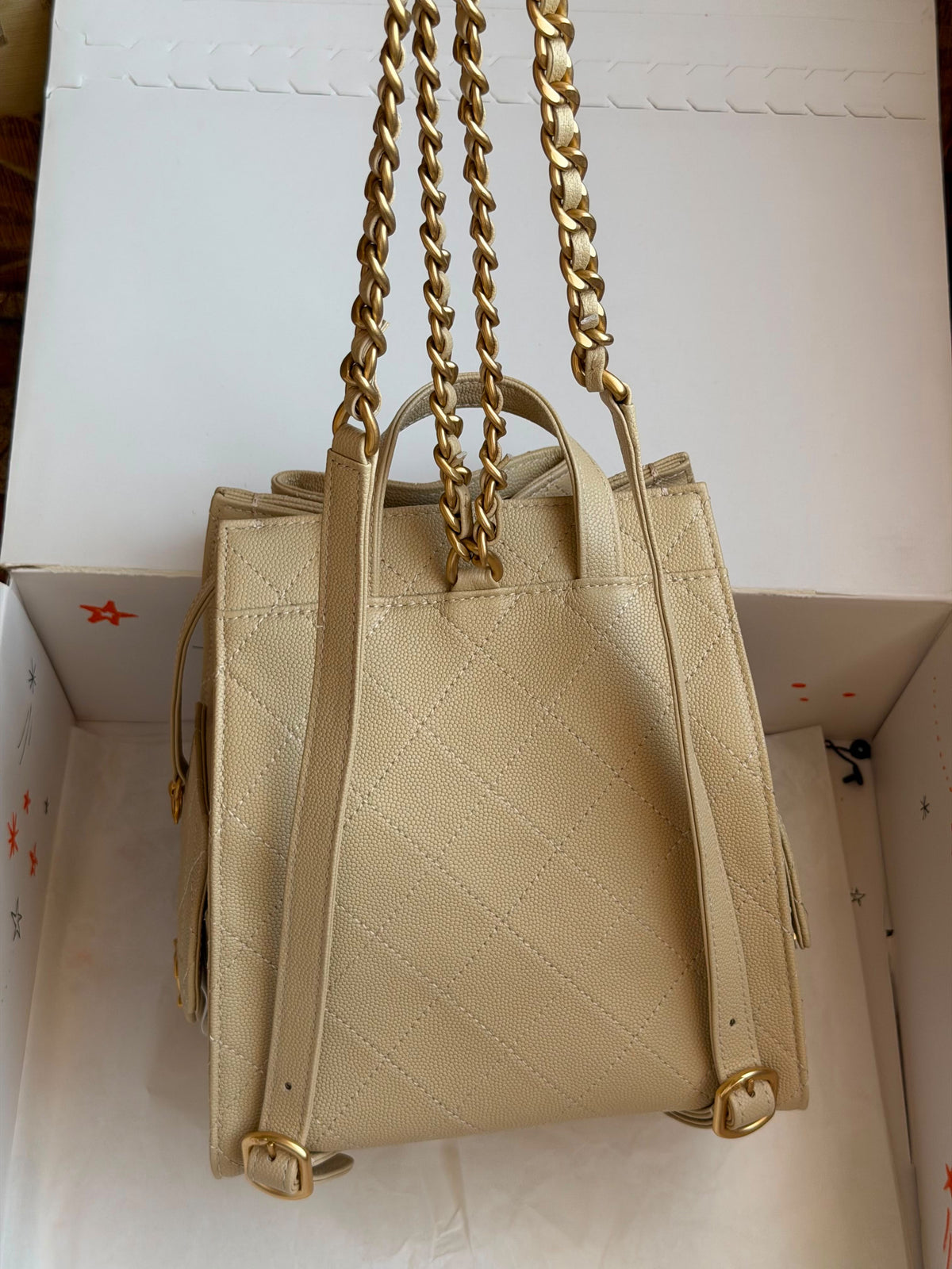 Chanel Quilted Leather Drawstring Bucket Bag