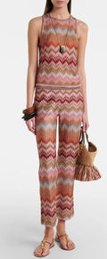 Missoni Zigzag-Knit Tank Top & Wide-Leg Pants Set