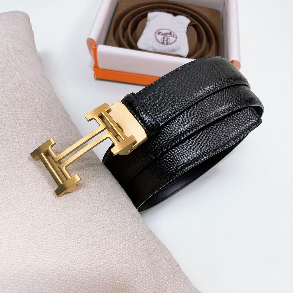 Hermès – H au Carre belt buckle & Reversible leather strap