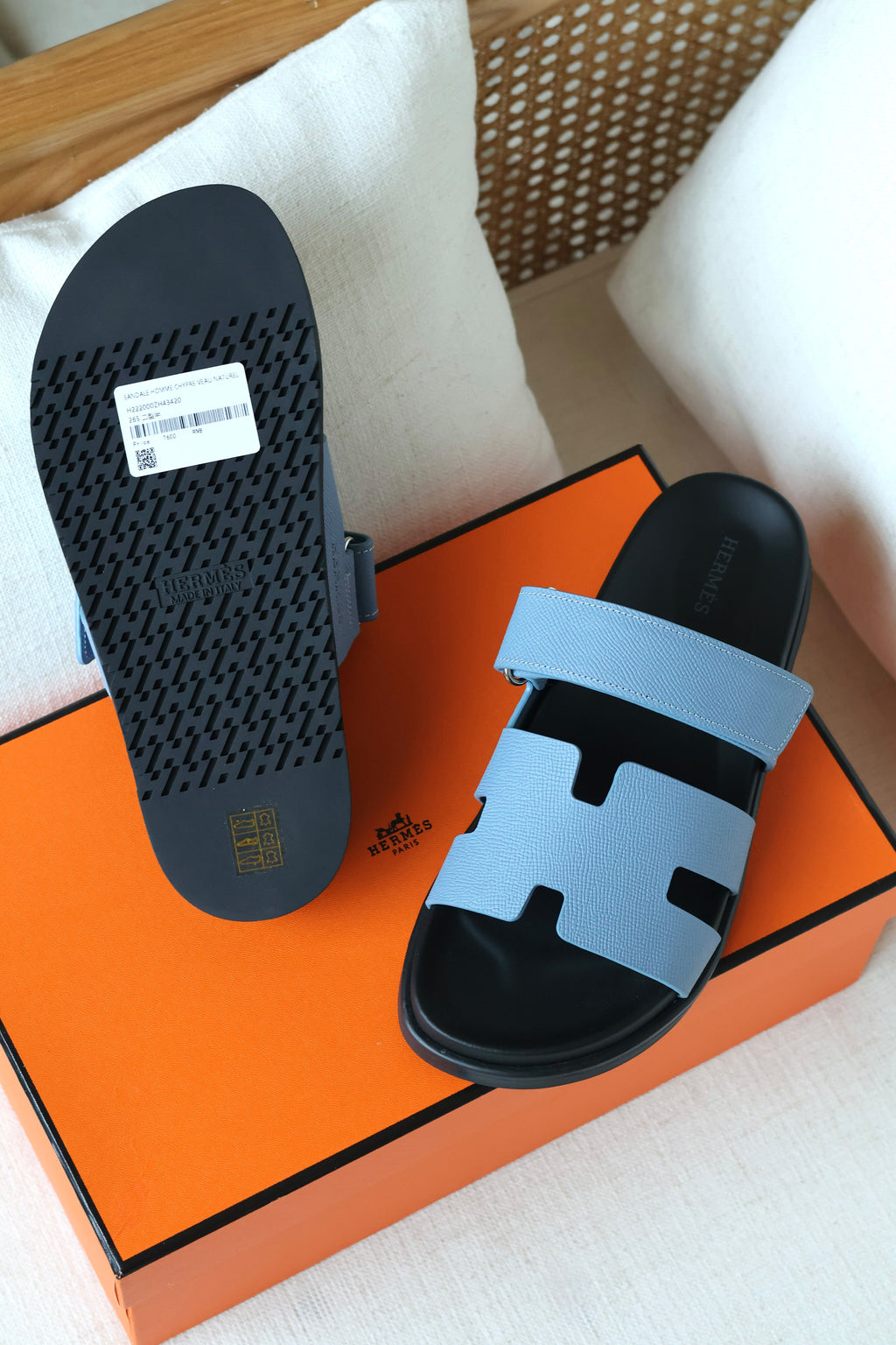 Hermès Chypre Sandal in Epsom Calfskin