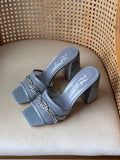 Gina Crystal-Embellished High-Heed Mules