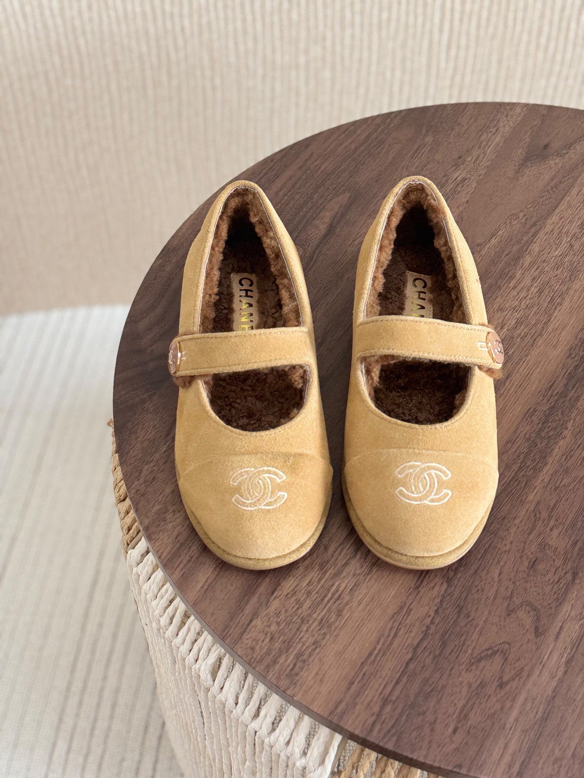 CHANEL Lined Mary Jane Flats
