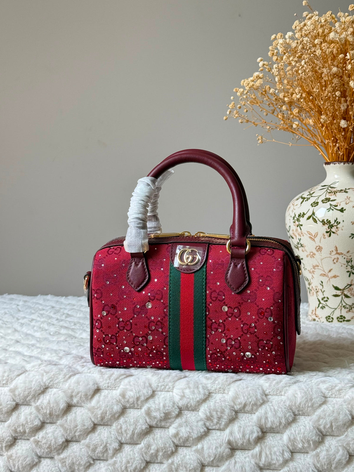 Gucci Red Tweed / Crystal-Embellished