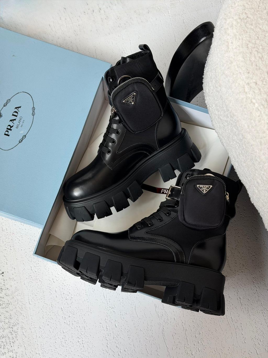 Prada Monolith Leather