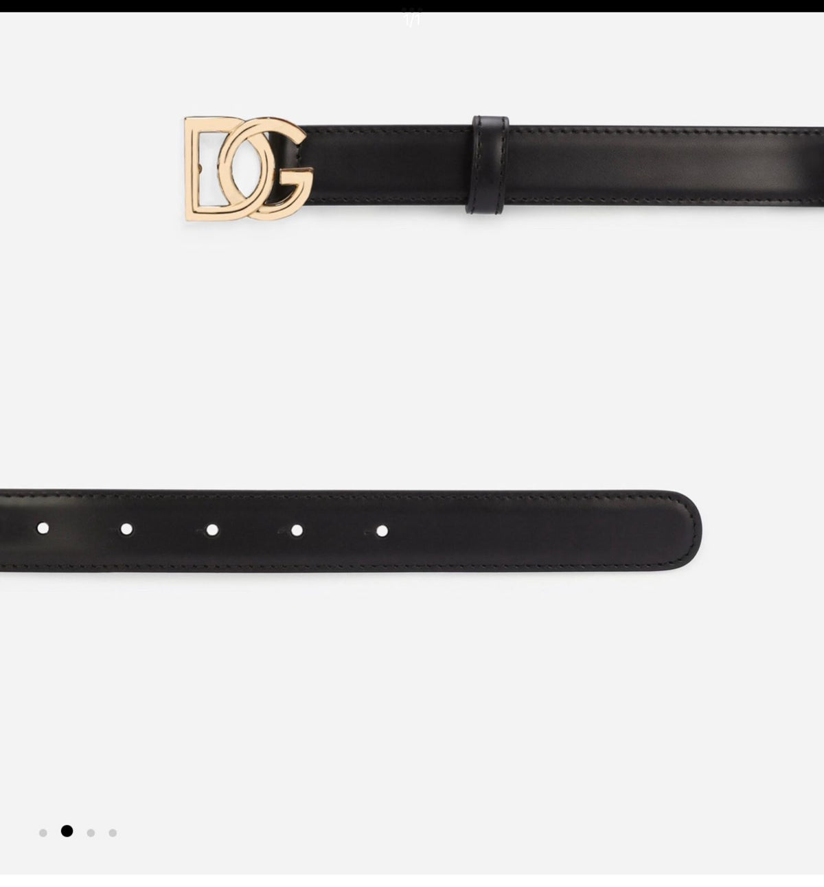 Dolce & Gabbana – Leather belt with DG logo