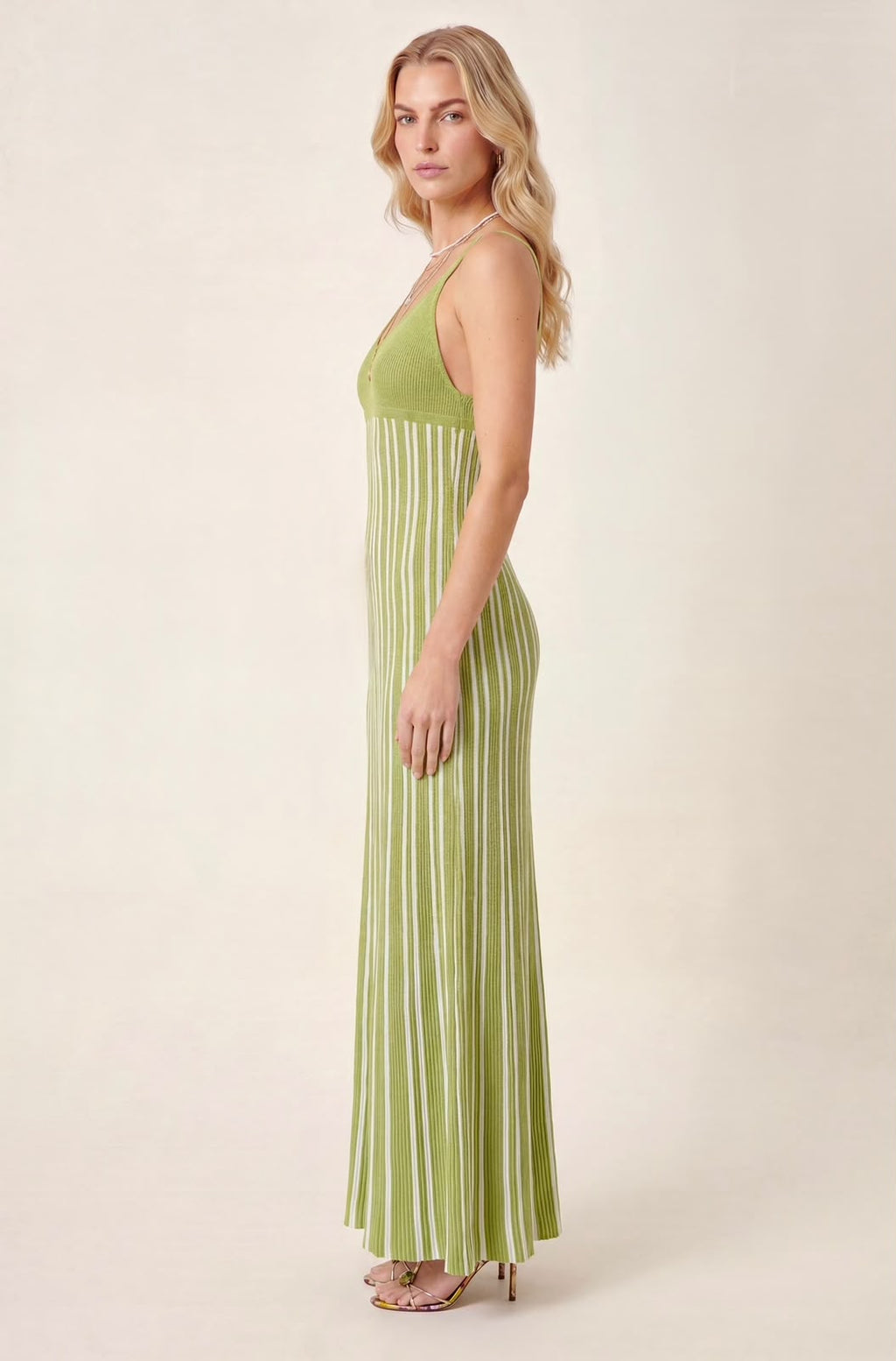 Sandro Striped Knit Maxi Dress