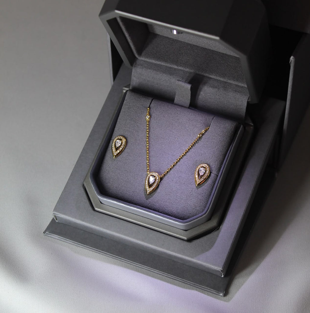 Messika Joy Pear Necklace & Earrings Set