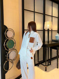Loewe Anagram Leather Pocket Button-Down Shirt and Pants Set