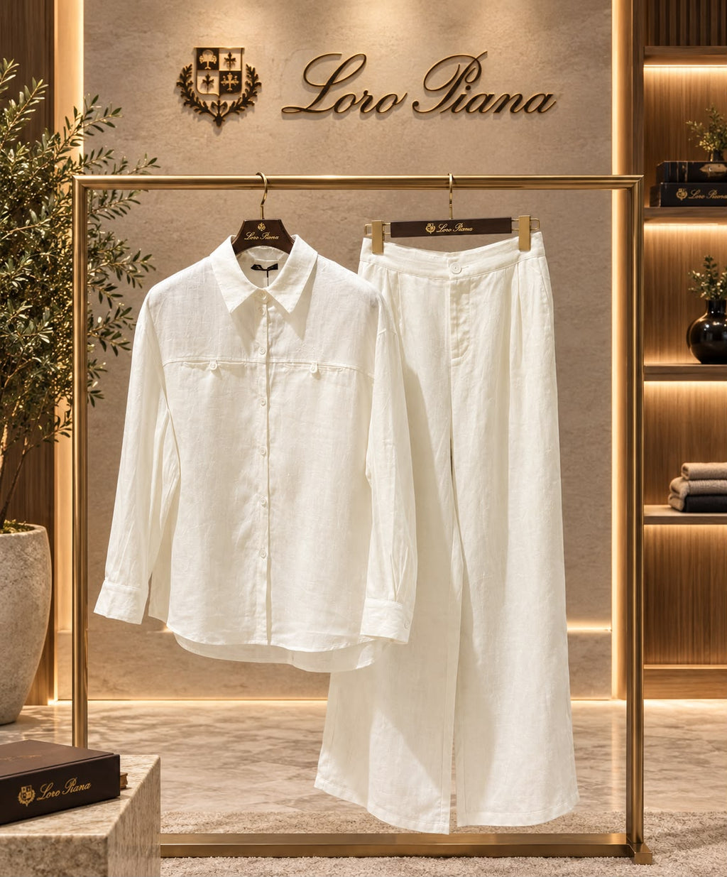 Loro Piana Linen Shirt and Trousers Set