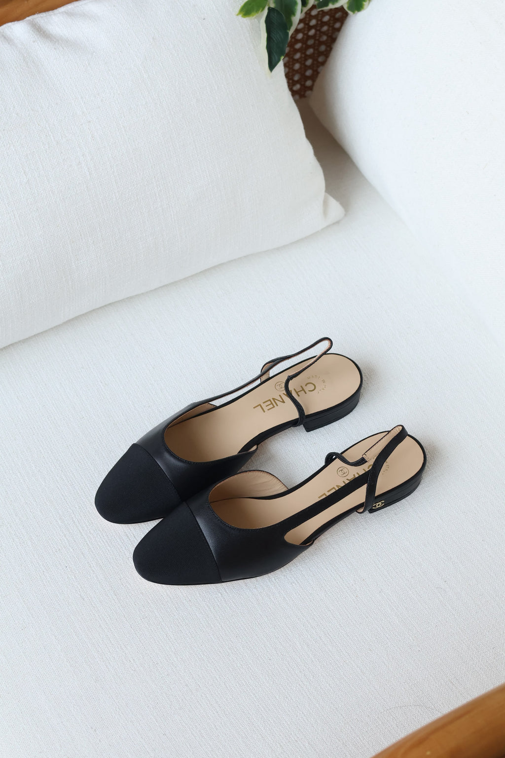 Chanel Slingback Cap-Toe Shoes