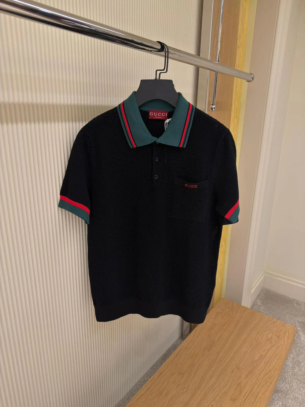Gucci Cotton piquet polo shirt with intarsia