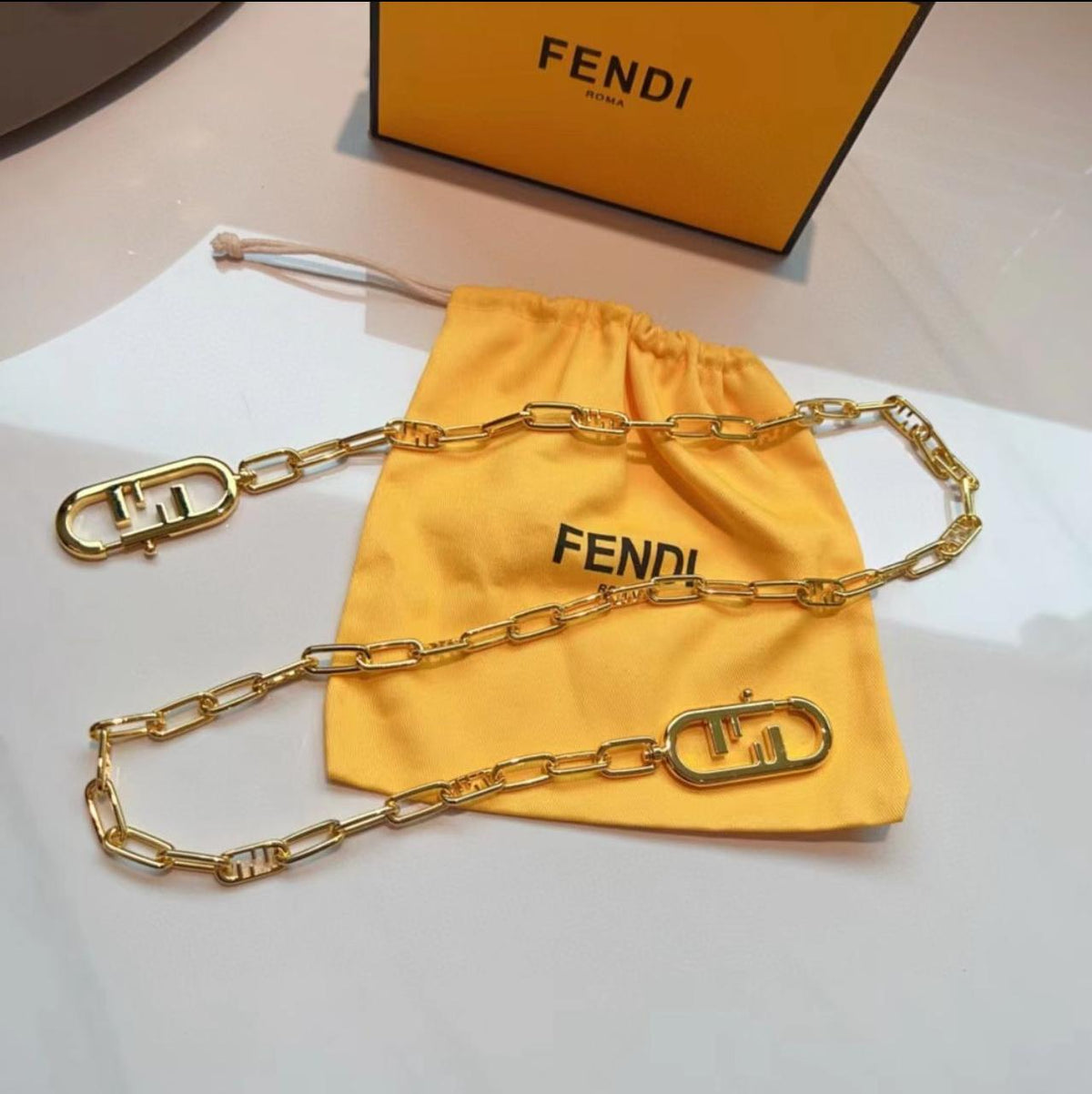 Fendi O’Lock Chain Belt