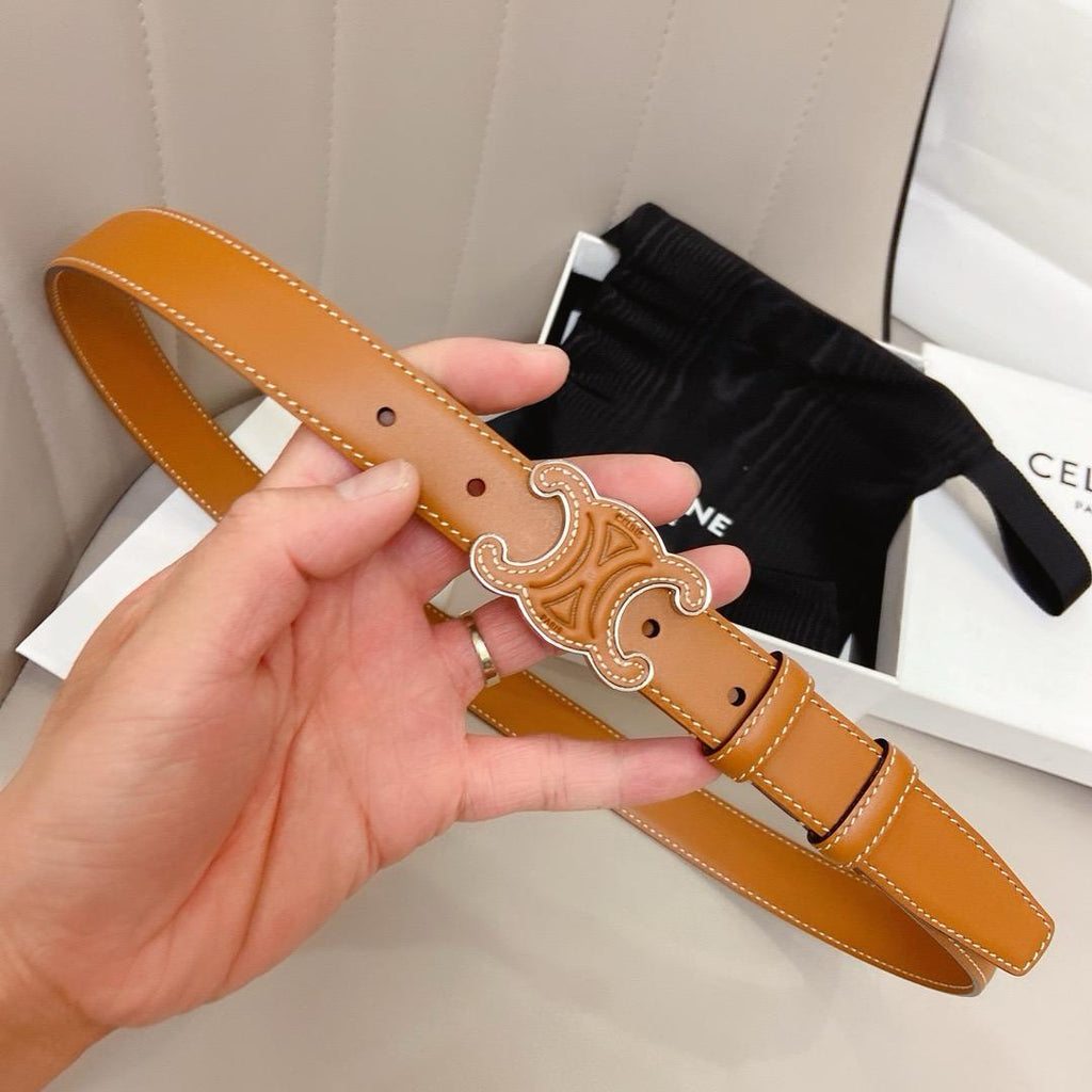 Celine Triomphe Leather Belt