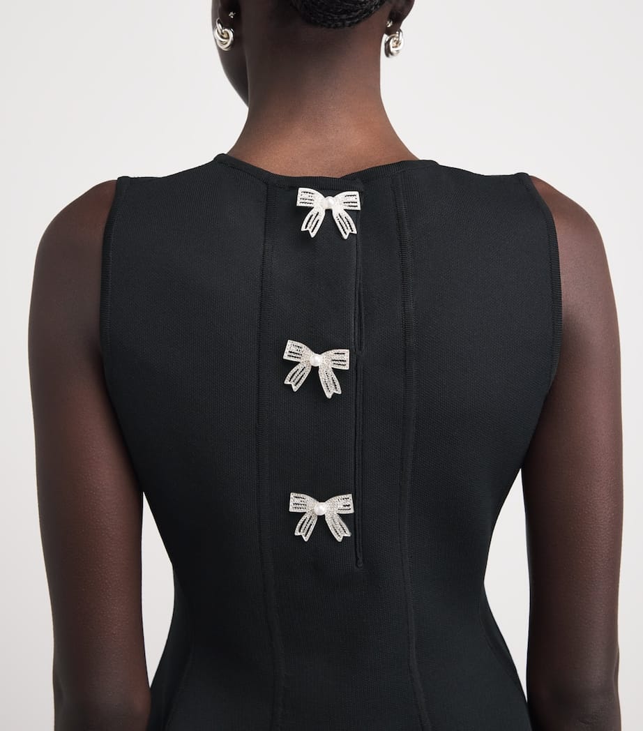 MAJE Crystal-Embellished Bow Back