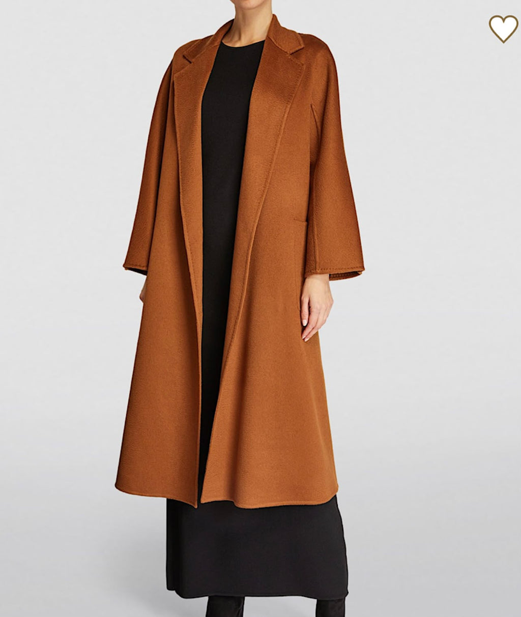 Max Mara Long Wool / Cashmere Coat / Cape-Style Coat