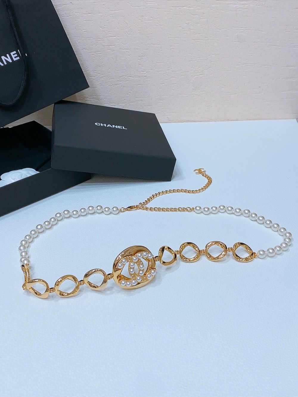 Chanel Pearl Chain Belt