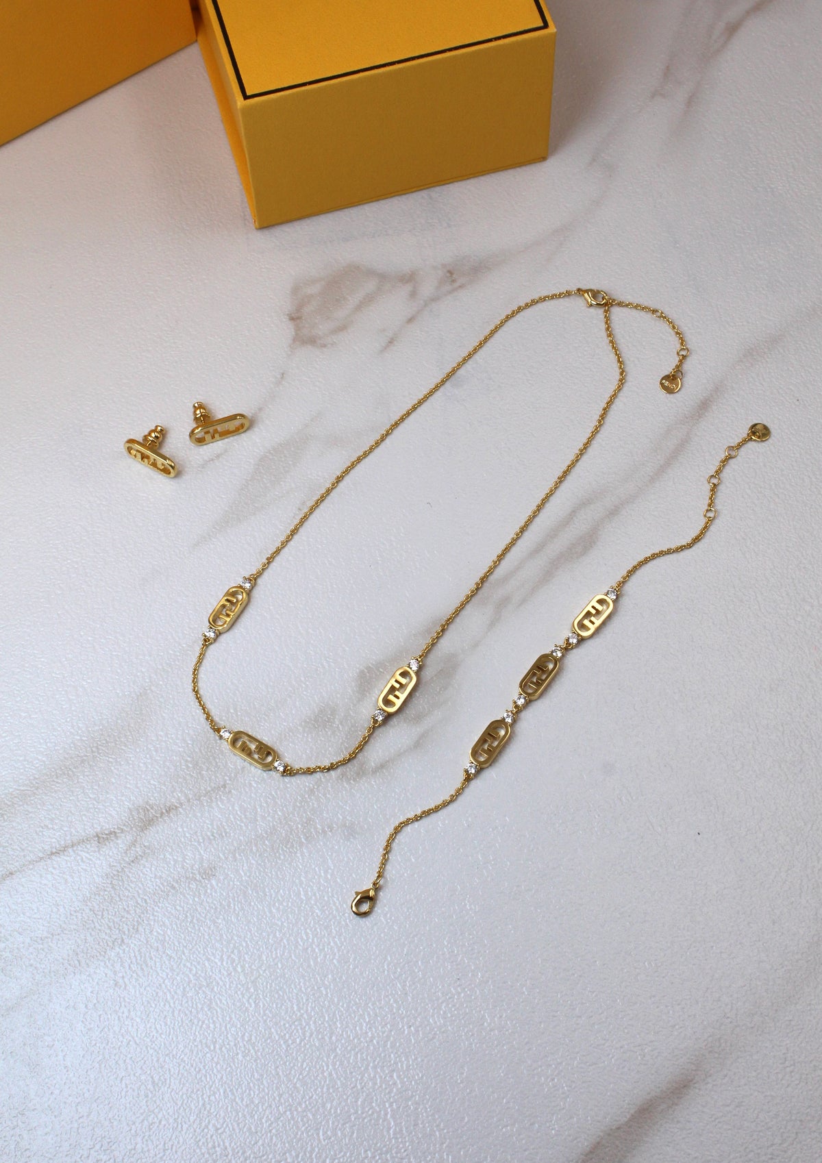 Fendi F Is Fendi Crystal Jewelry Set