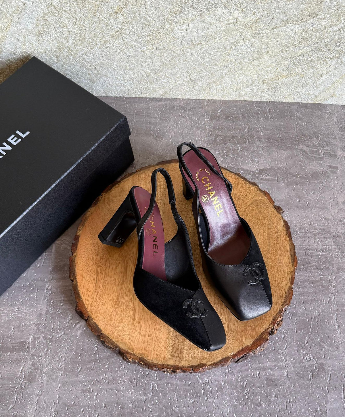 Chanel Slingbacks in Lambskin and Patent