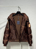 Louis Vuitton Brown Monogram Hooded Puffer Jacket