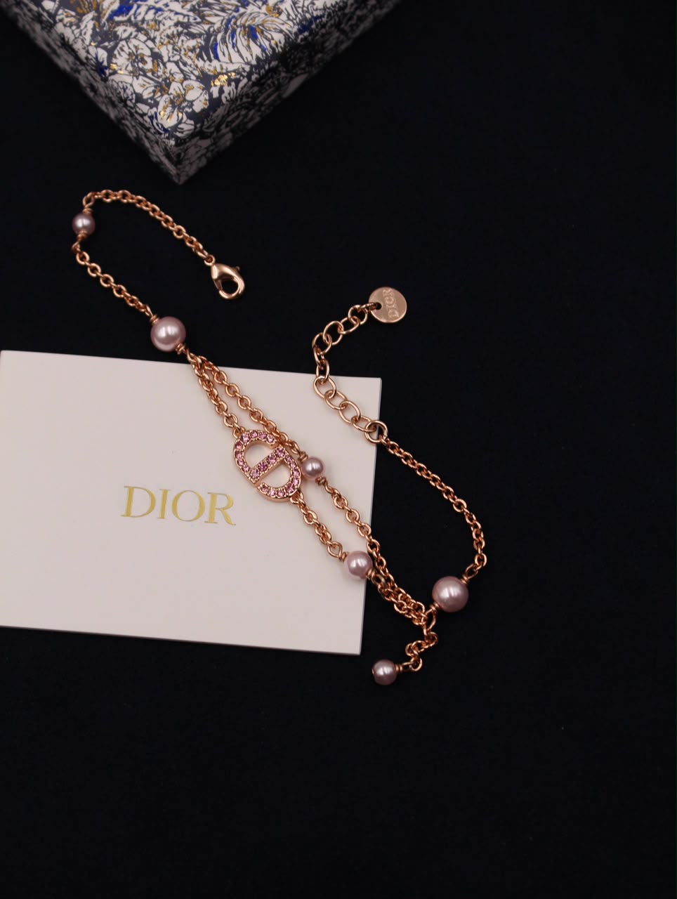 Dior CD Pearl Layered Bracelet