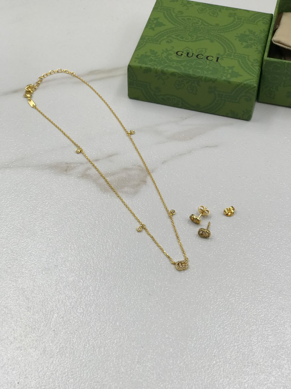 Gucci Necklace & Earrings Set