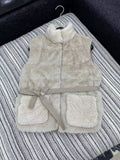 Moncler Sherpa/Fleece Puffer Vest with Belt